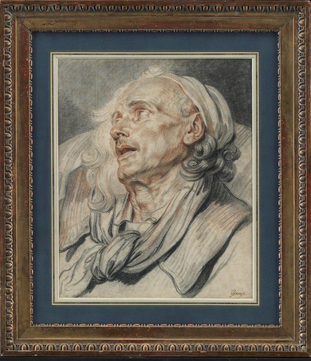 Studera för den lamas huvud av Jean Baptiste Greuze