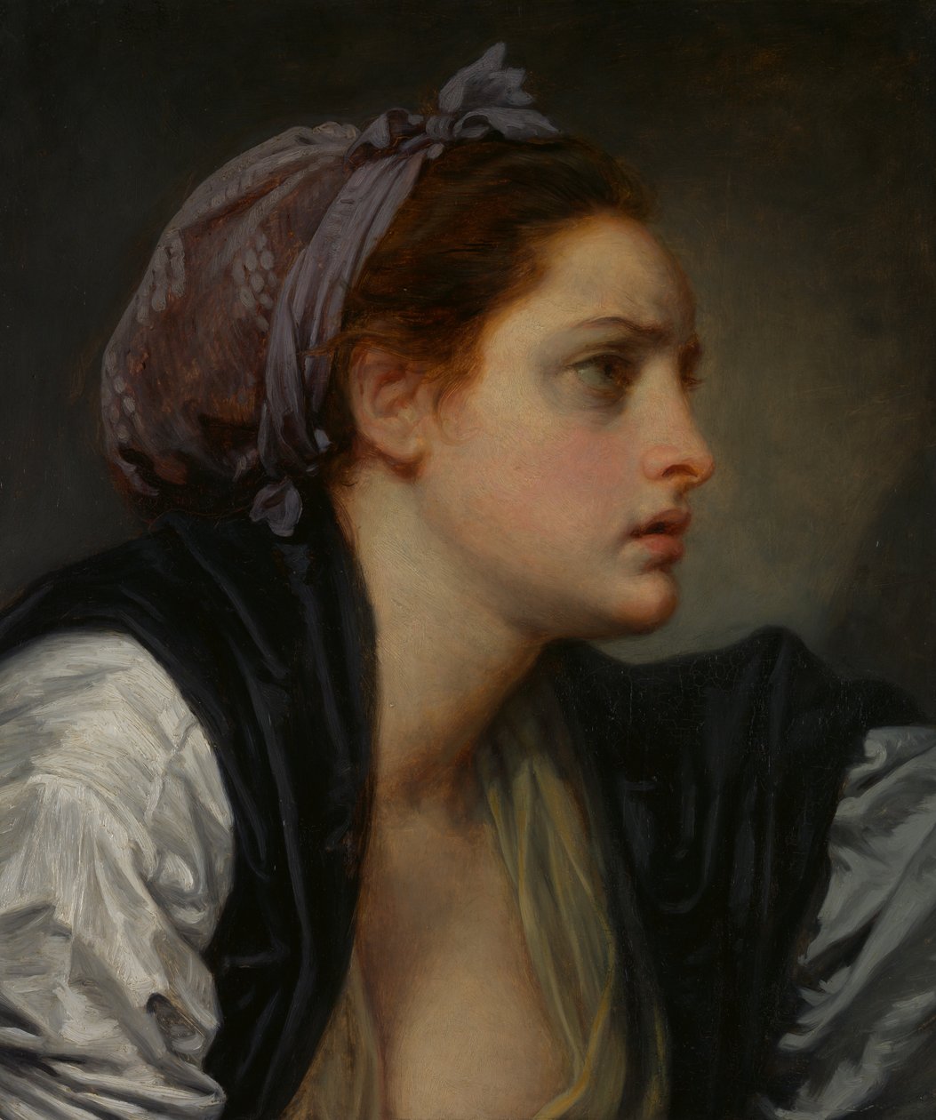 Study Head of a Woman, ca. 1780. av Jean Baptiste Greuze