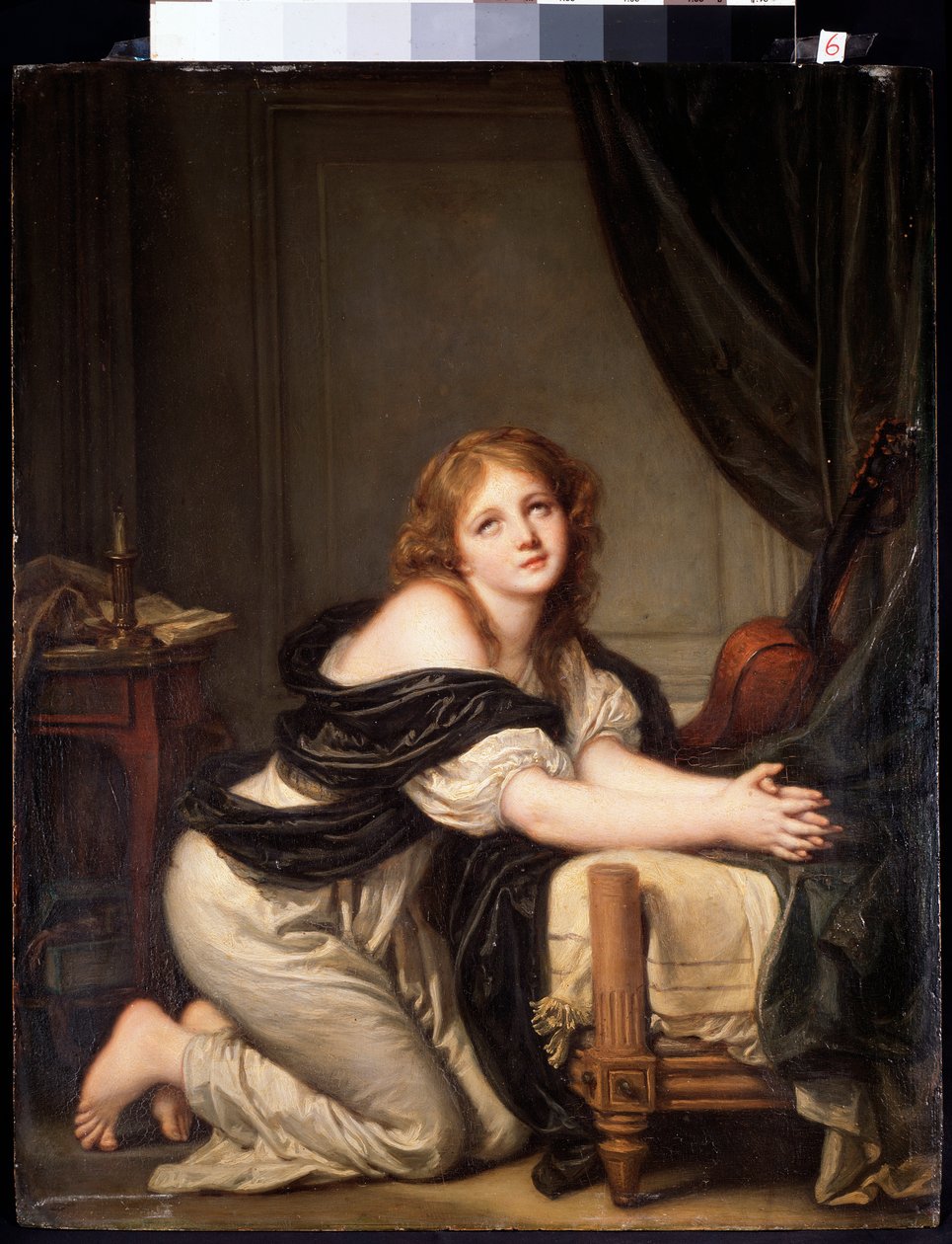 Morgonbönen (olja på duk av Jean Baptiste Greuze