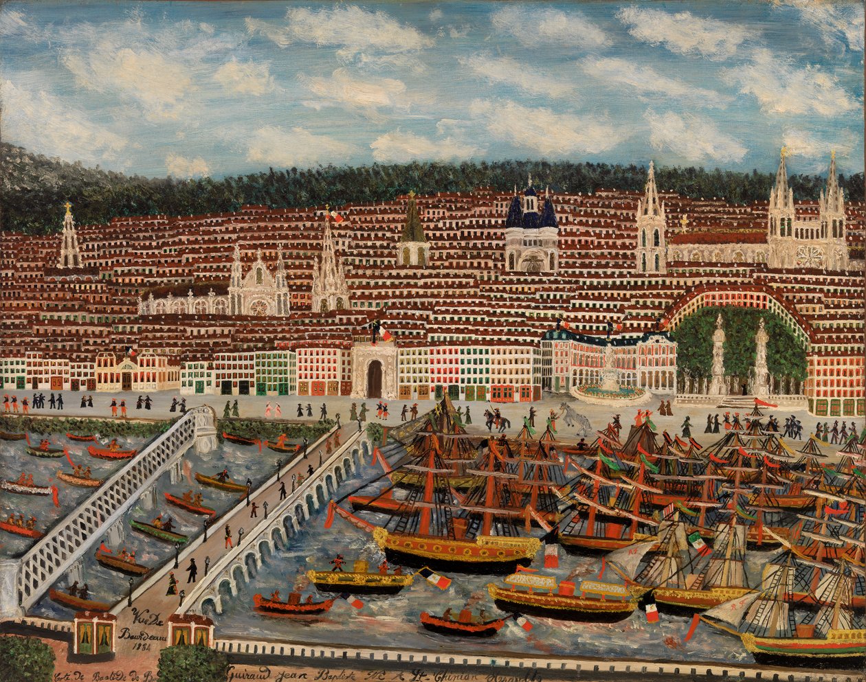 Utsikt över Bordeaux, 1884 av Jean Baptiste Guiraud