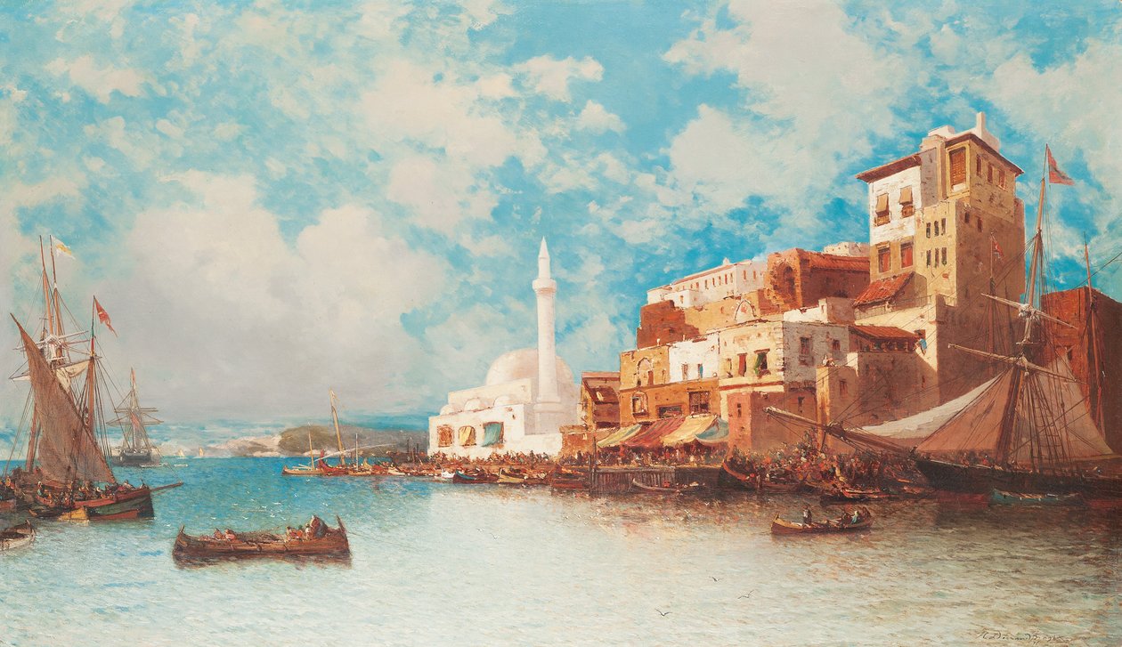 Östra hamnen, 1871 av Jean Baptiste Henri Durand Brager