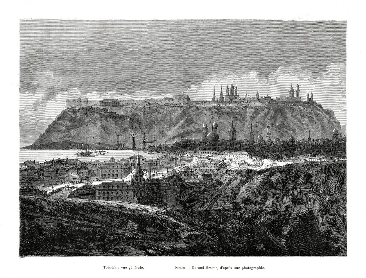 Tobolsk, Sibirien, Ryssland, 1886 av Jean Baptiste Henri Durand Brager