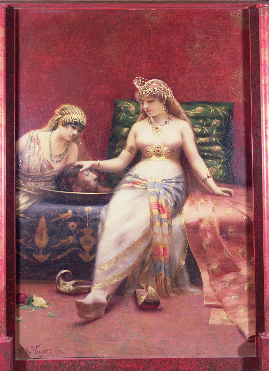 Salome med Johannes Döparens huvud, 1882 (olja) av Jean Baptiste Hippolyte de Vergeses