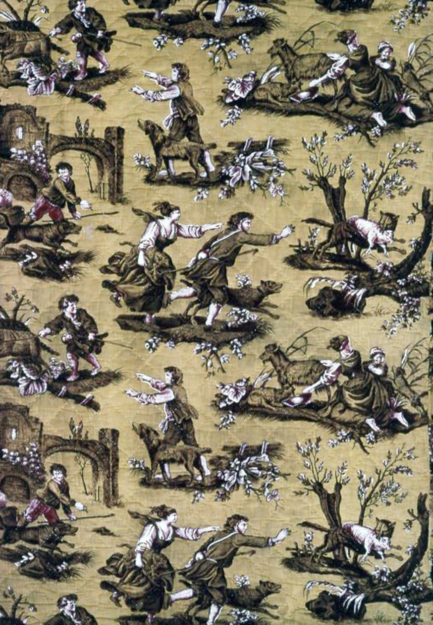Au Loup! (Möbeltyg) av Jean Baptiste Huet