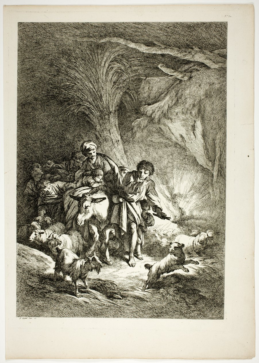 Plåt 30 av 38 från Oeuvres de J. B. Huet av Jean Baptiste Huet