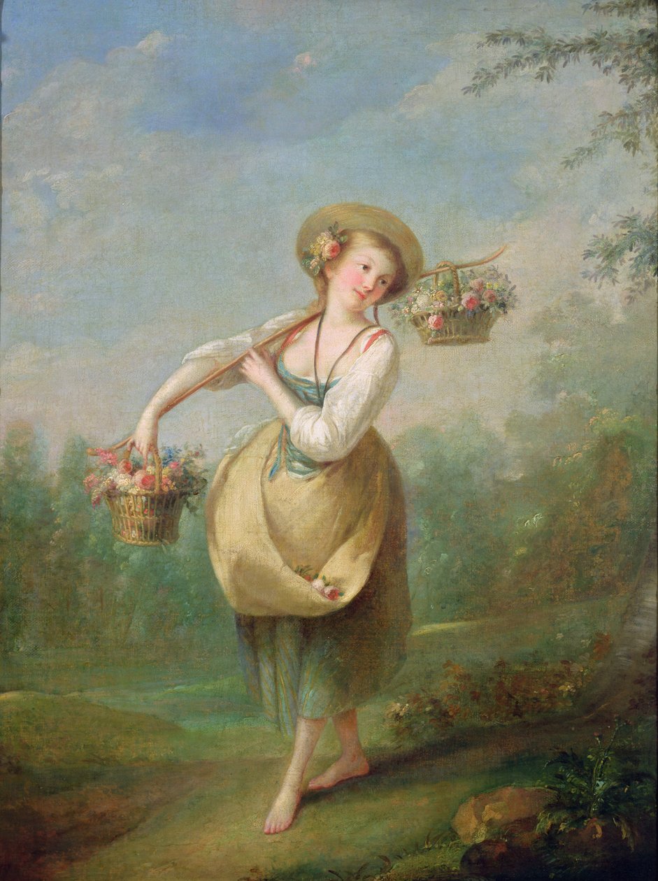 Blomstertjejen av Jean-Baptiste Huet