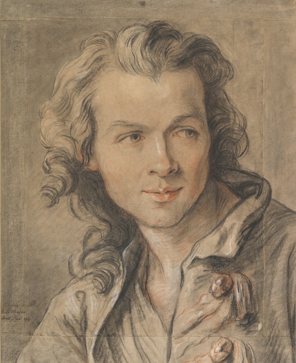 Porträtt av Etienne Maurice Falconet, 1741 av Jean Baptiste II Lemoyne
