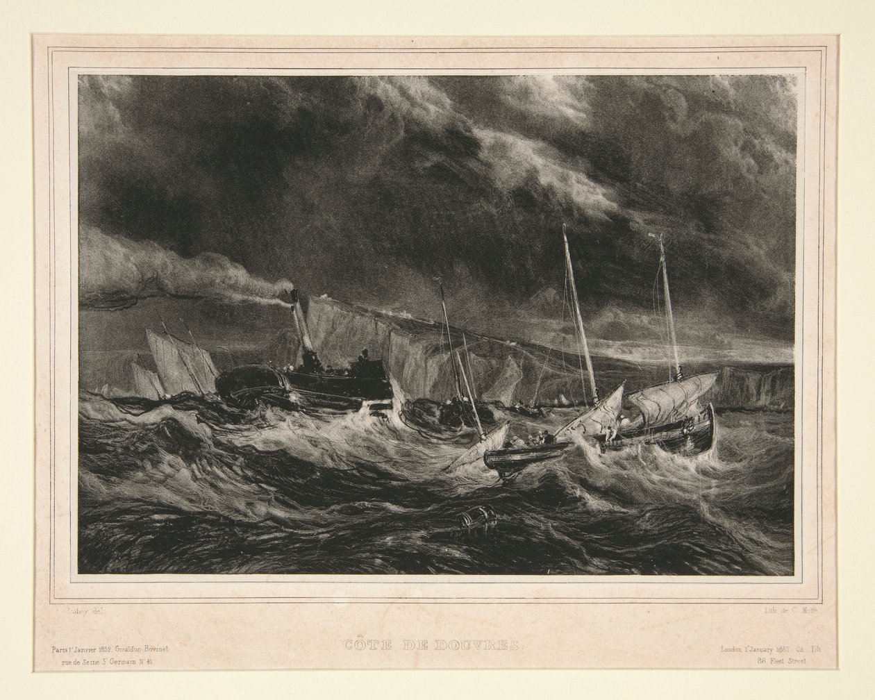 Dover kusten av Jean Baptiste Isabey