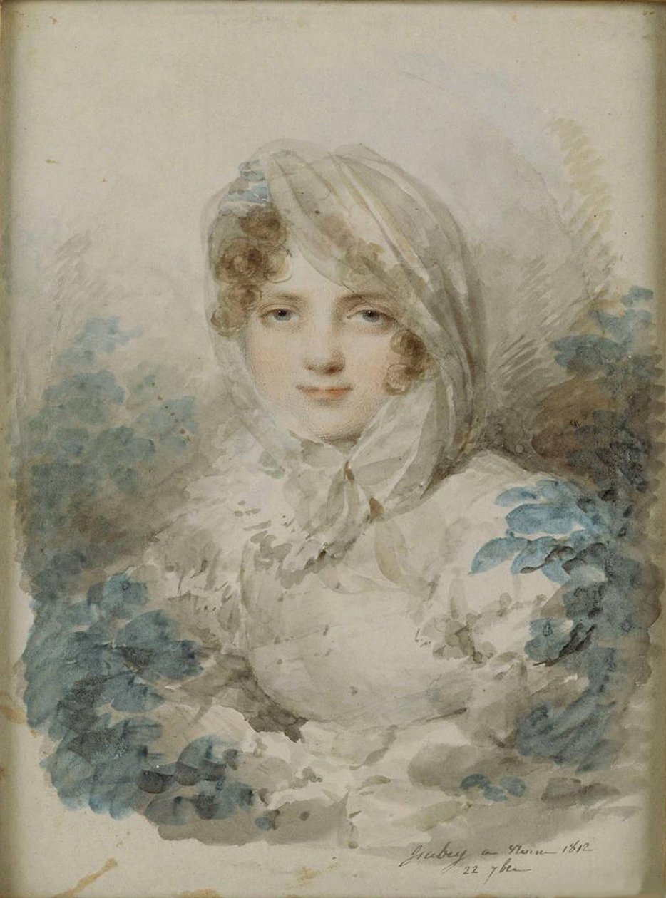Porträtt av Ekaterina Pavlovna Bagration 1783-1857, född Skavronska av Jean Baptiste Isabey