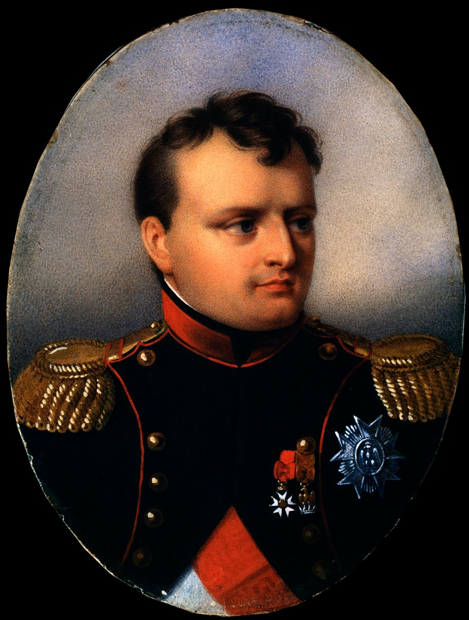 Porträtt av kejsar Napoléon I Bonaparte 1769-1821, tidigt 1800-tal. av Jean Baptiste Isabey