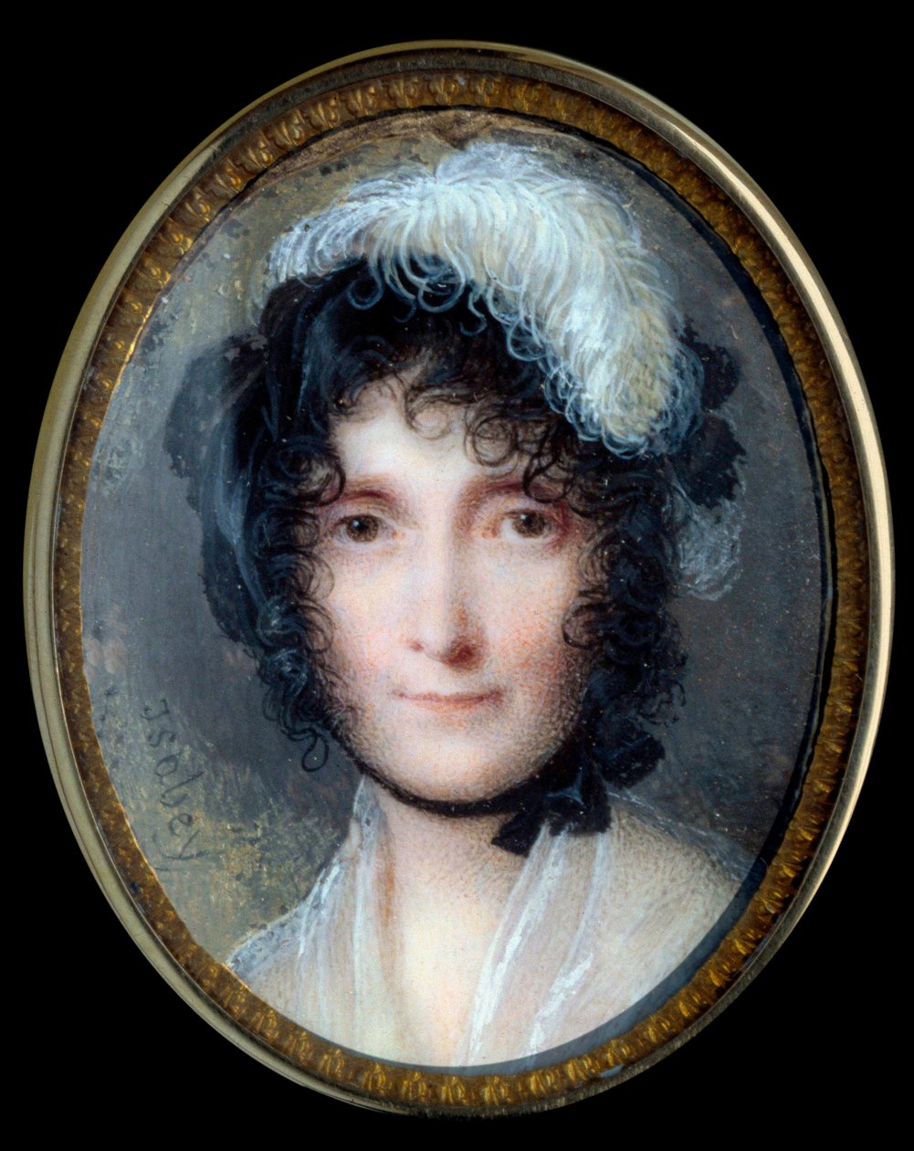Porträtt av Laetitia Bonaparte (Letizia Maria Ramolino) (1750-1836), mor till Napoleon Bonaparte Miniatyrmålning på elfenben av Jean Baptiste Isabey (1767-1855) 1800-talet sön. 0,37x0,29 m - Porträtt av Laetitia Bonaparte (Maria Letizia Ramolino) (1750- av Jean Baptiste Isabey