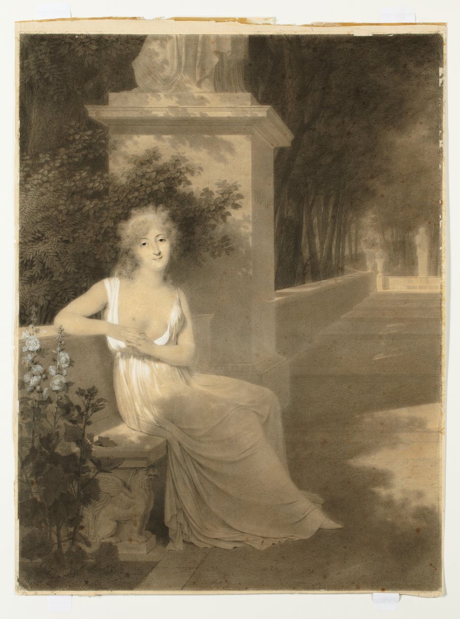 Porträtt av Thérésa Tallien som en poesimusa av Jean Baptiste Isabey