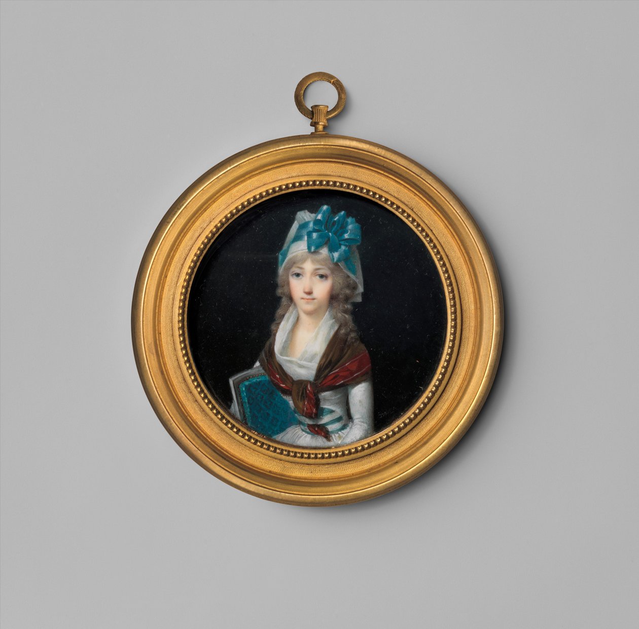 Porträtt av en kvinna, ca 1795 (elfenben) av Jean Baptiste Isabey
