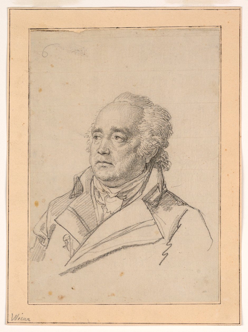 Porträtt av en man, Giuseppe Valadier av Jean Baptiste Joseph Wicar