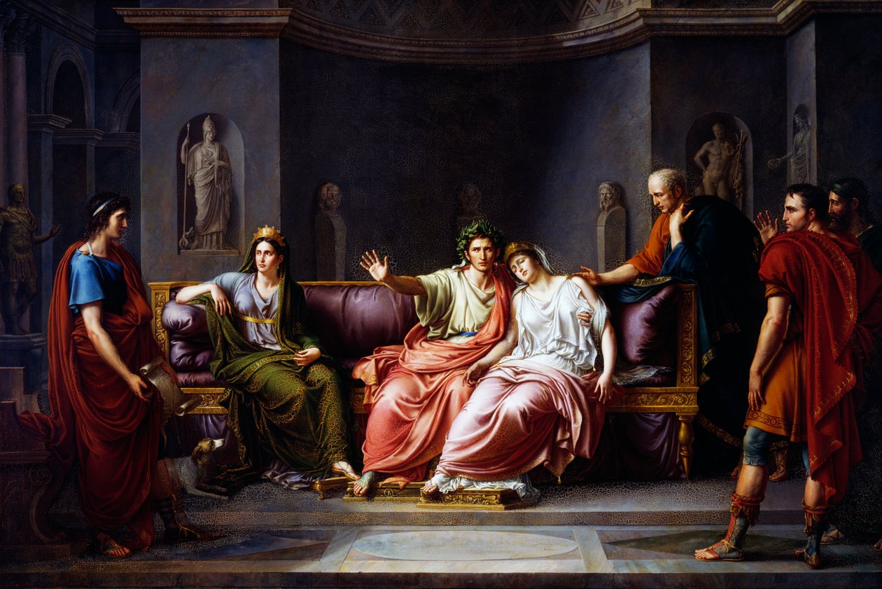 Vergilius läser sjätte kanto av Aeneid av Jean Baptiste Joseph Wicar