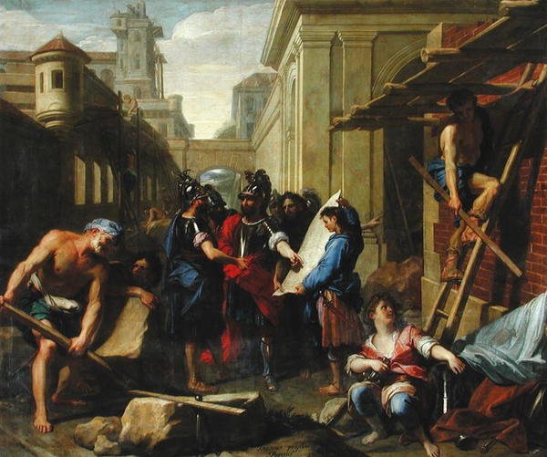 Grundandet av en stad i Germania av Tectosages av Jean Baptiste Jouvenet