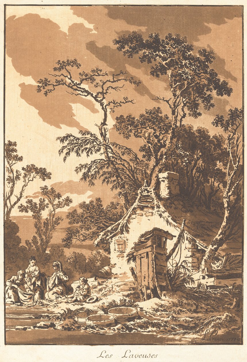 Tvätterskorna av Jean Baptiste Le Prince