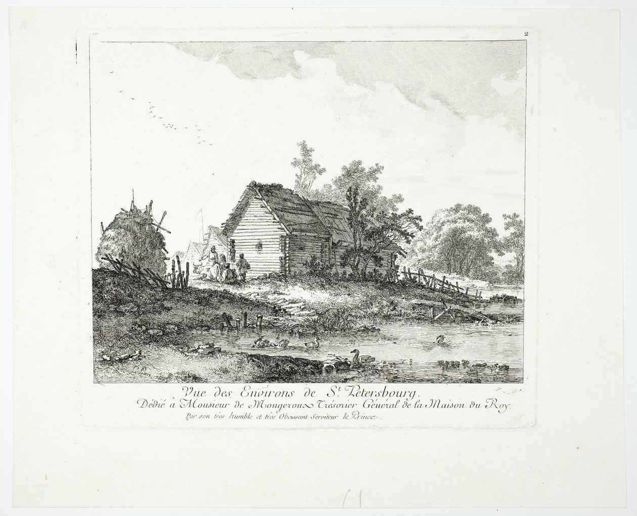 Utsikt nära St. Petersburg av Jean Baptiste Le Prince