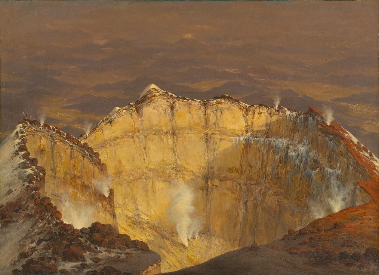 Popocatepetls krater, 1833 av Jean Baptiste Louis Gros