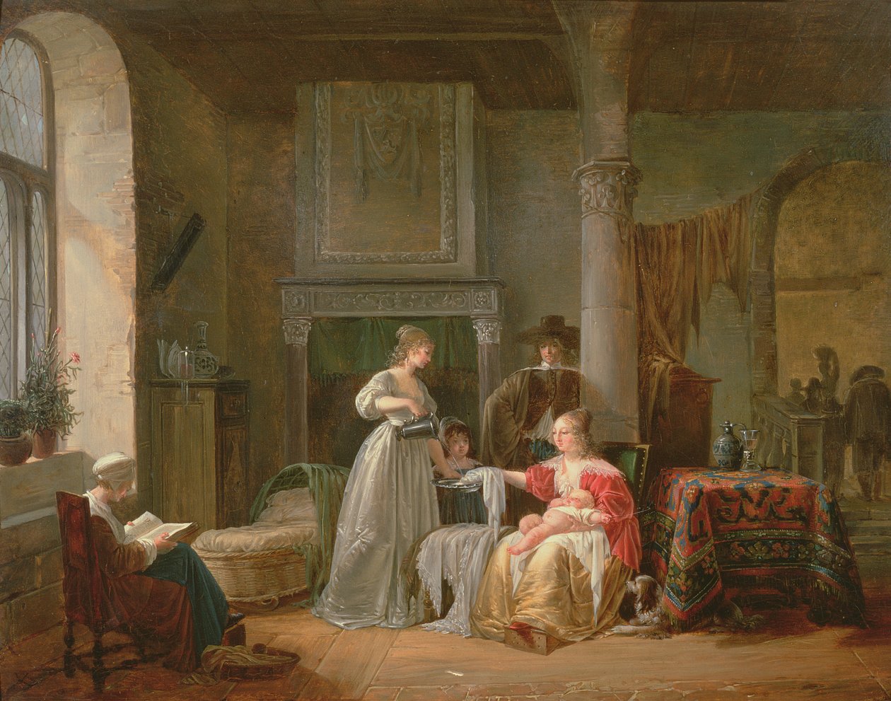 En barnkammare scen av Jean Baptiste Mallet