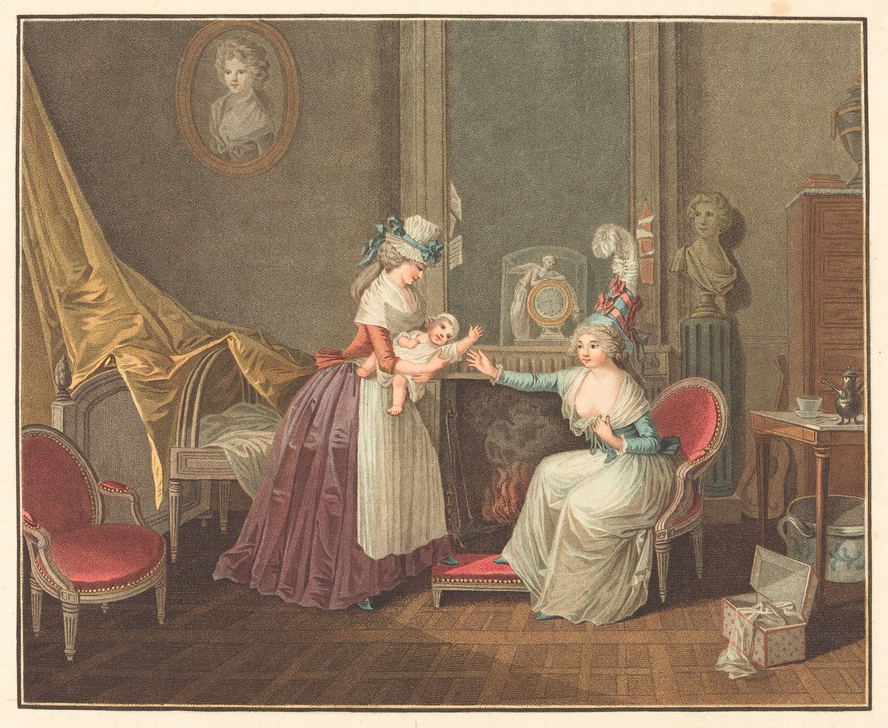 Fanfans lunch av Jean Baptiste Mallet after Henri Nicolas van Gorp