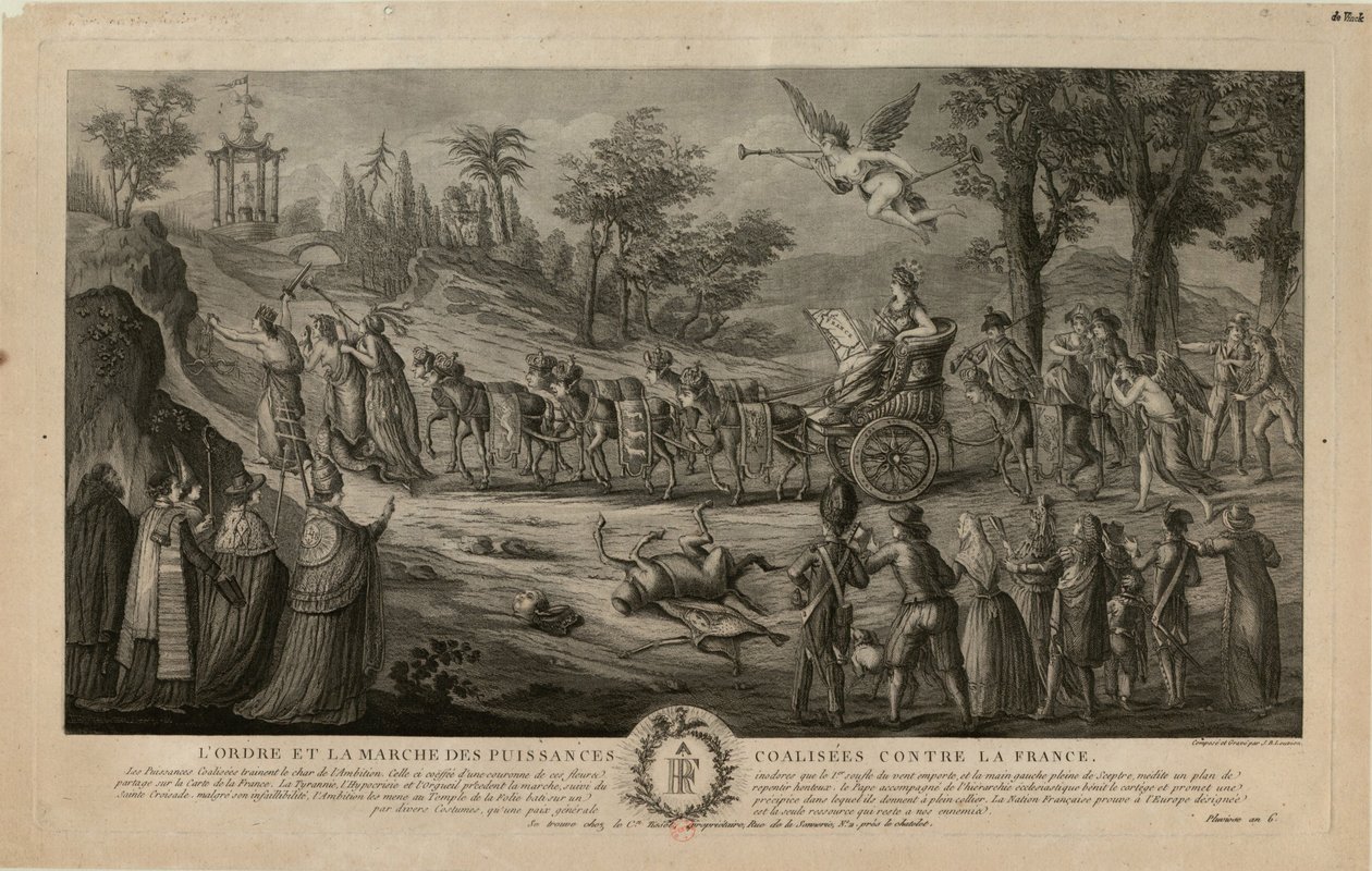 De allierade makternas mars mot Frankrike, 1798, 1798. av Jean Baptiste Marie Louvion