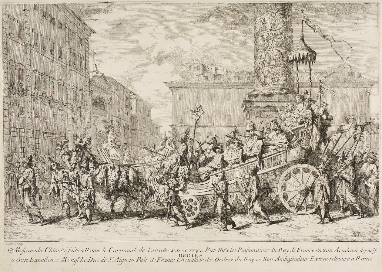 Den kinesiska mascaraden, 1735 av Jean Baptiste Marie Pierre
