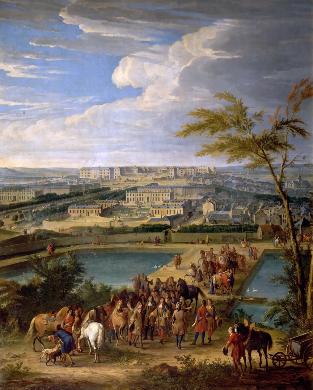 Utsikt över staden och slottet i Versailles, sett från Montbauron-kullen av Jean Baptiste Martin