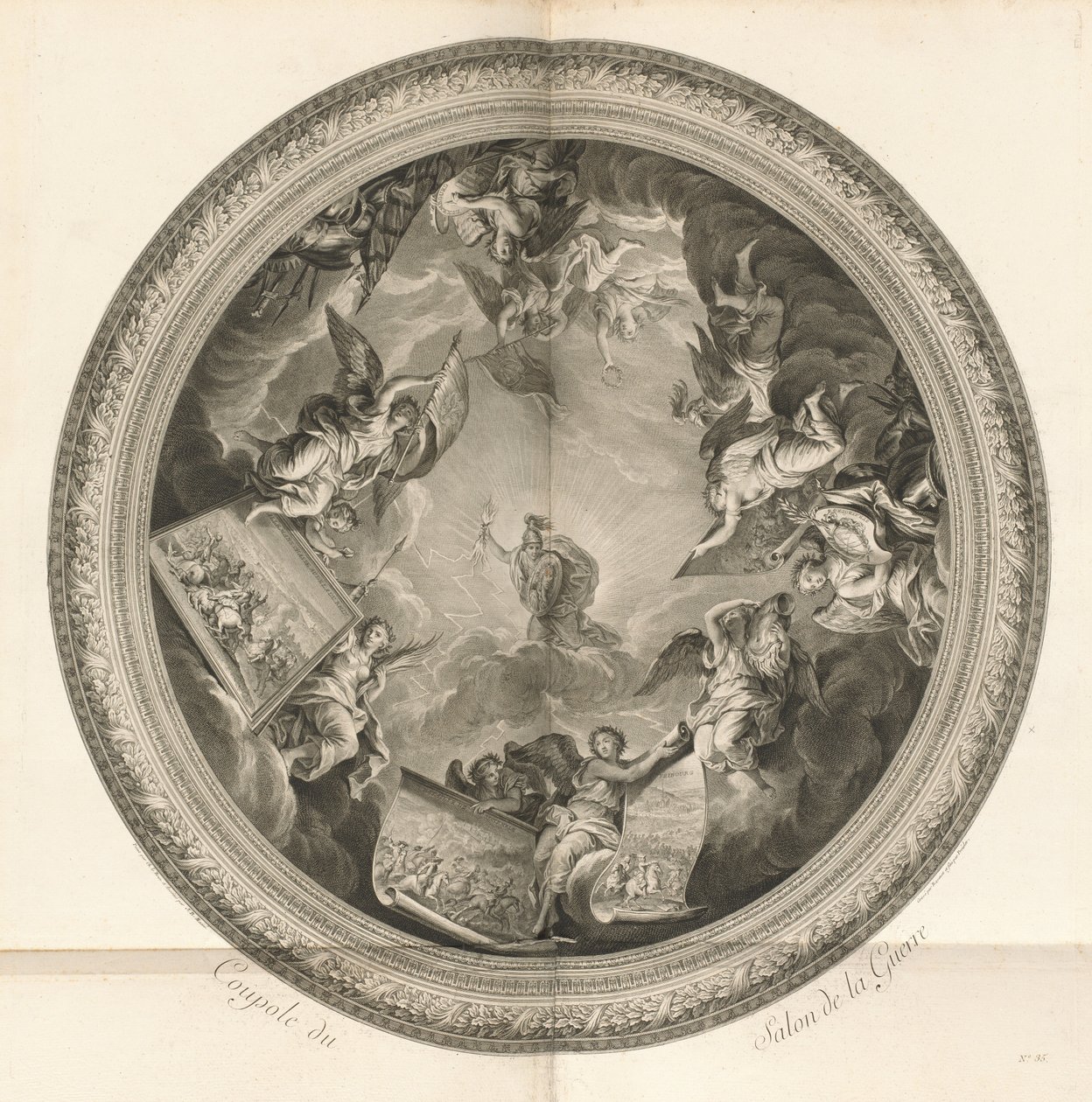 Kupol av Salon de la Guerre (Kupola av Salon of War) [pl. 35] av Jean Baptiste Masse