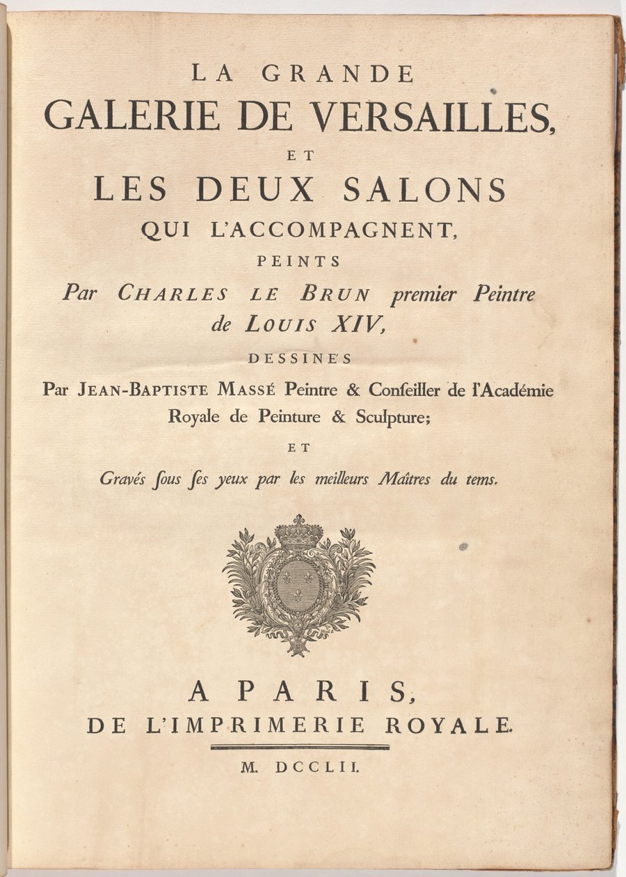 The Grand Gallery of Versailles, och de två medföljande salongerna (The Grand Gallery of Versailles och Two Accompanying Salons) av Jean Baptiste Masse