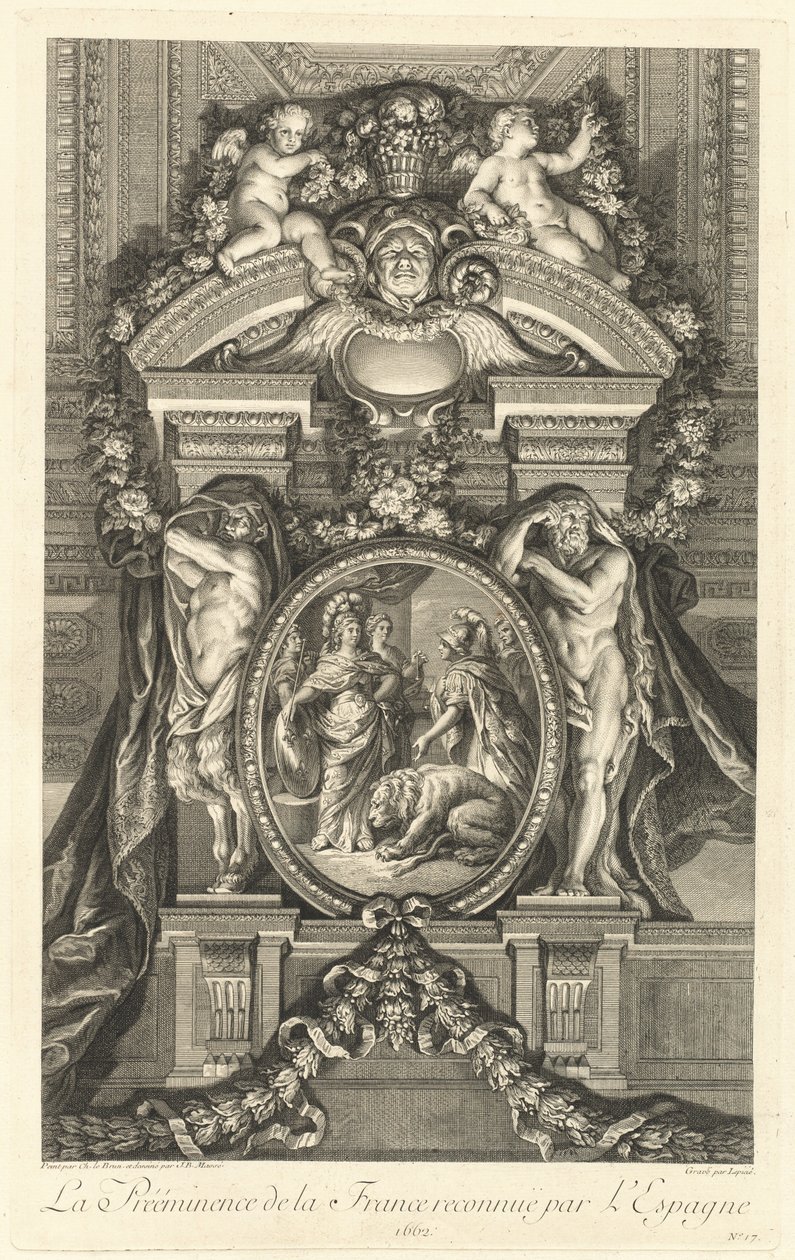 Frankrikes överlägsenhet erkänd av Spanien 1662 [pl. 17] av Jean Baptiste Masse