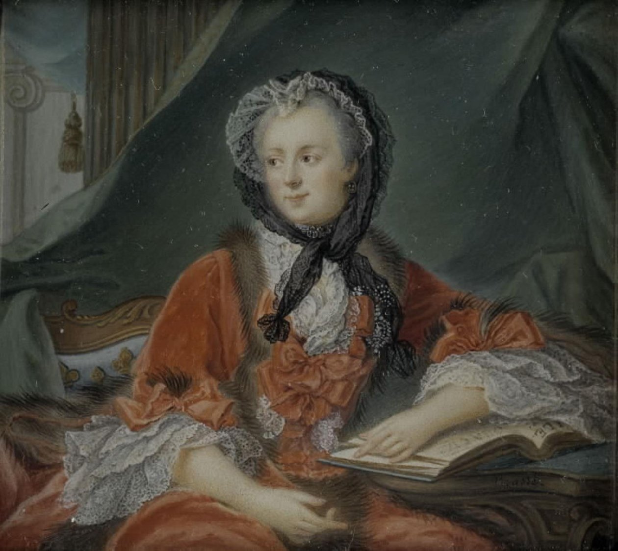 Porträtt av Marie Leszczinska, Frankrikes drottning (1703-1768) av Jean Baptiste Masse