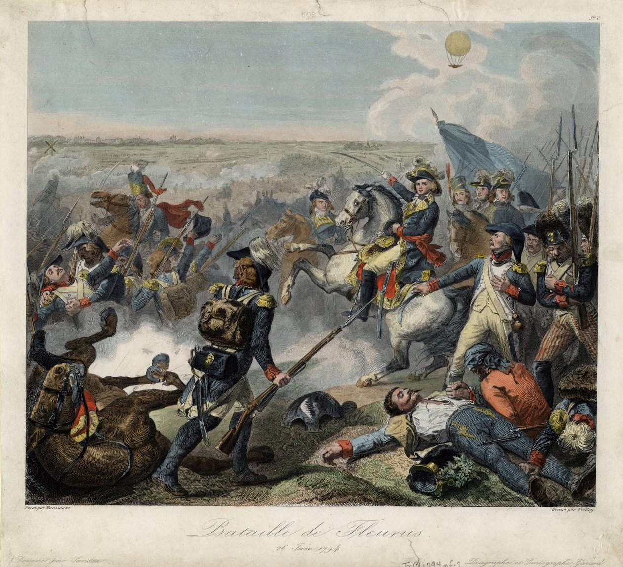 Slaget vid Fleurus den 26 juni 1794, 1795 av Jean Baptiste Mauzaisse
