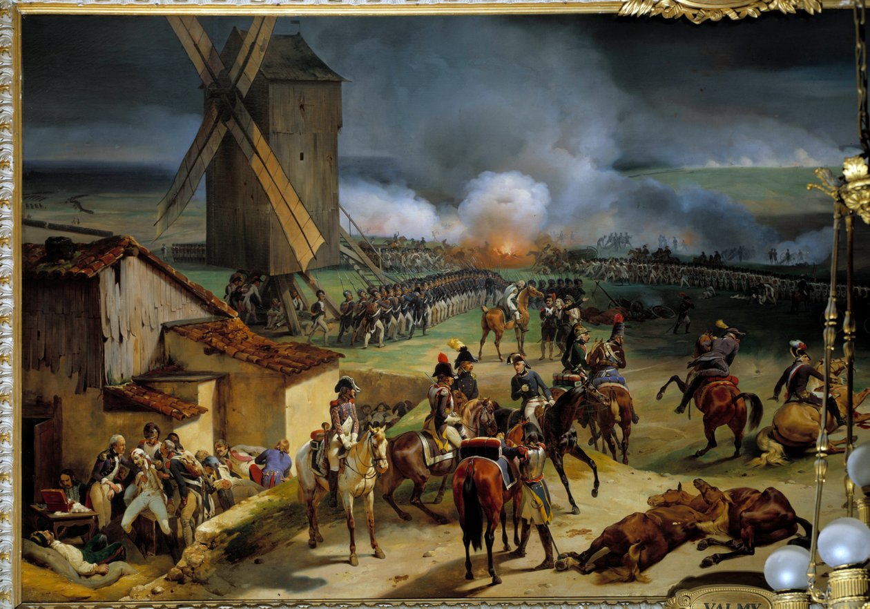 Slaget vid Valmy den 20 september av Jean Baptiste Mauzaisse