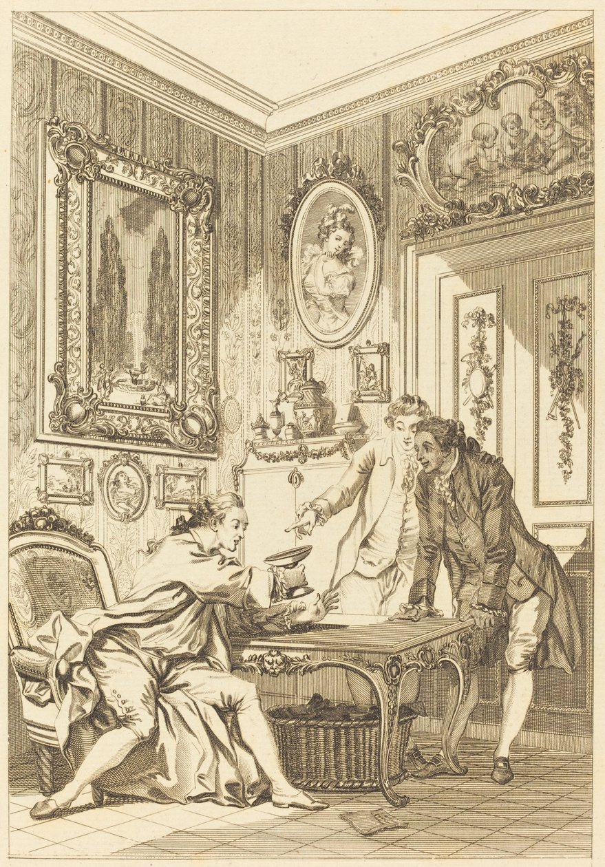 Den förtrollade koppen av Jean Baptiste Michel Dupreel after Jean Honoré Fragonard