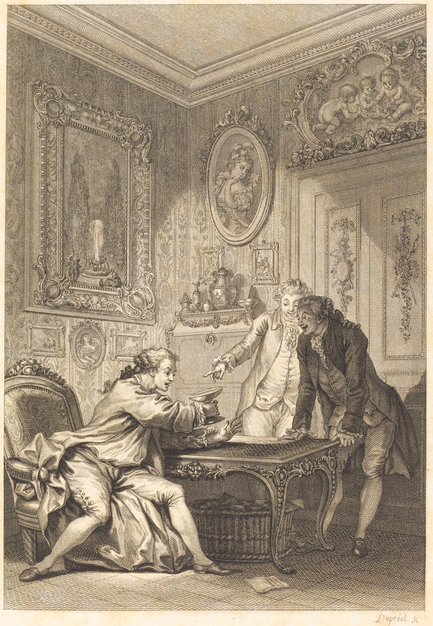 Den förtrollade koppen av Jean Baptiste Michel Dupreel after Jean Honoré Fragonard