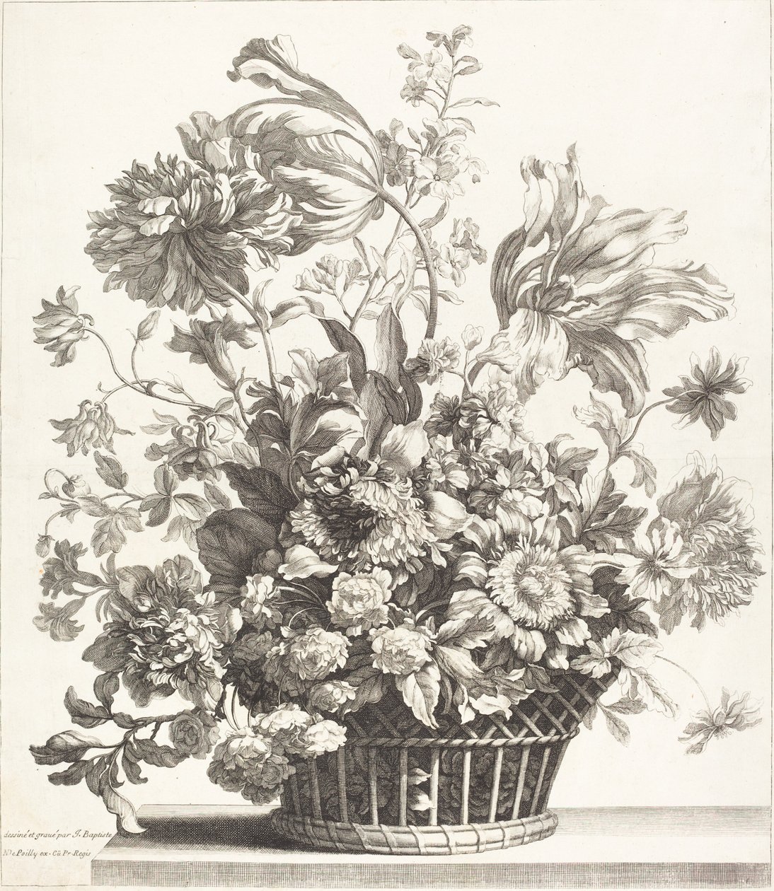 En korg med vårblommor av Jean Baptiste Monnoyer