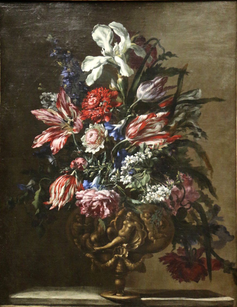 Blommor i en vas. av Jean Baptiste Monnoyer