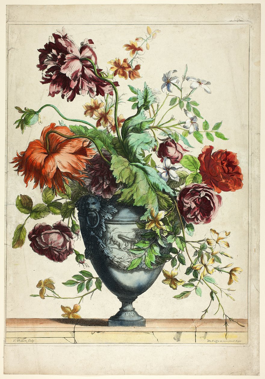 Vas Bleu av Jean Baptiste Monnoyer