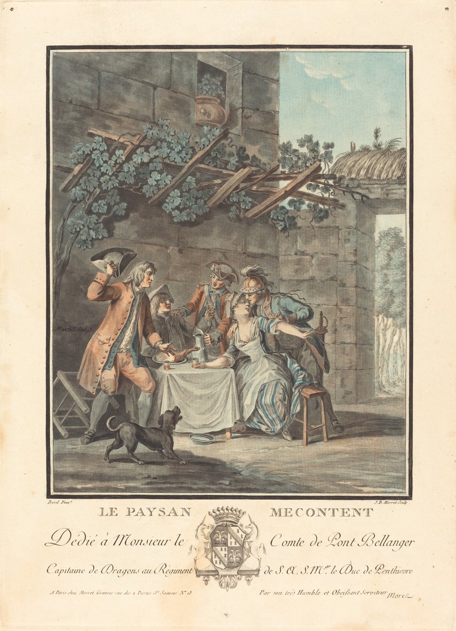 Den missnöjda bonden av Jean Baptiste Morret after Antoine Borel