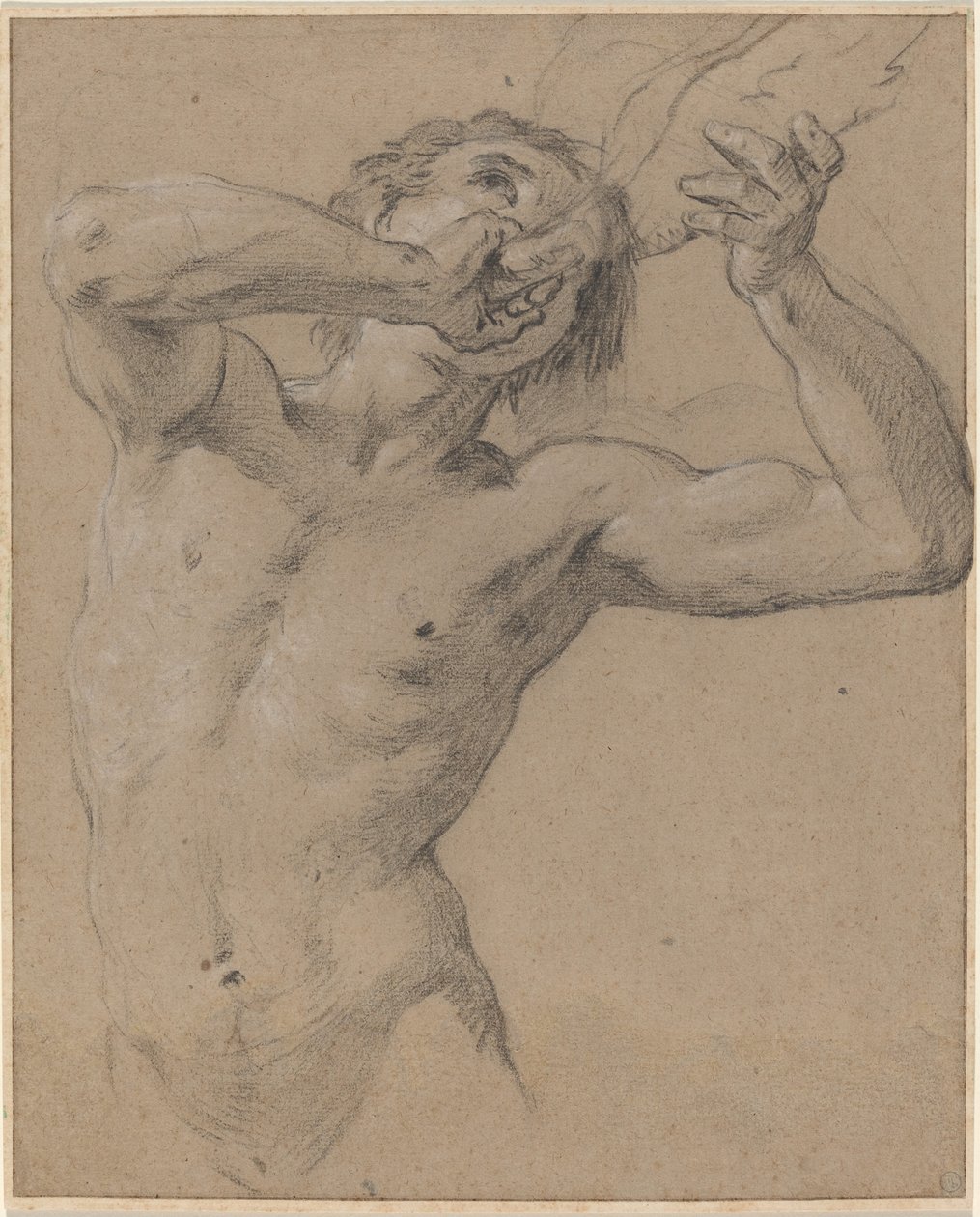 En Triton som blåser ett snäckskal av Jean Baptiste Nattier