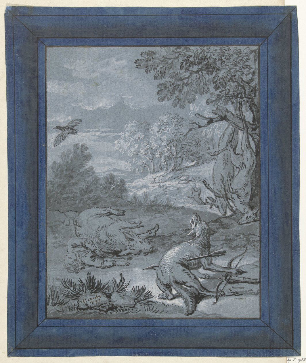 Vargen och jägaren / Le Loup et le Chasseur Illustrationer till fabler av Jean de la Fontaine (serietitel) av Jean Baptiste Oudry