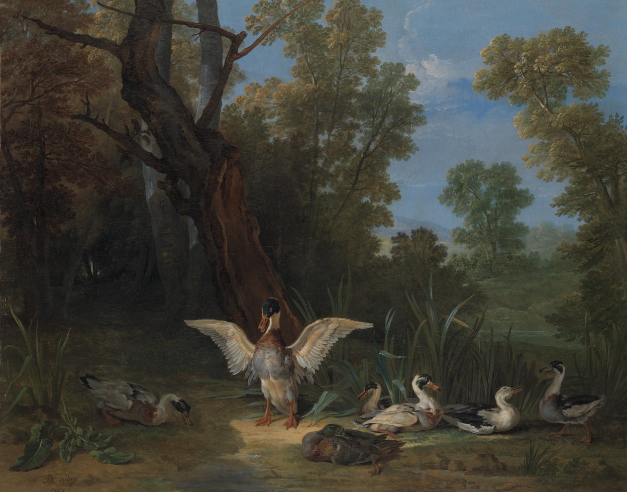 Ankor vilar i solsken, 1753. av Jean Baptiste Oudry