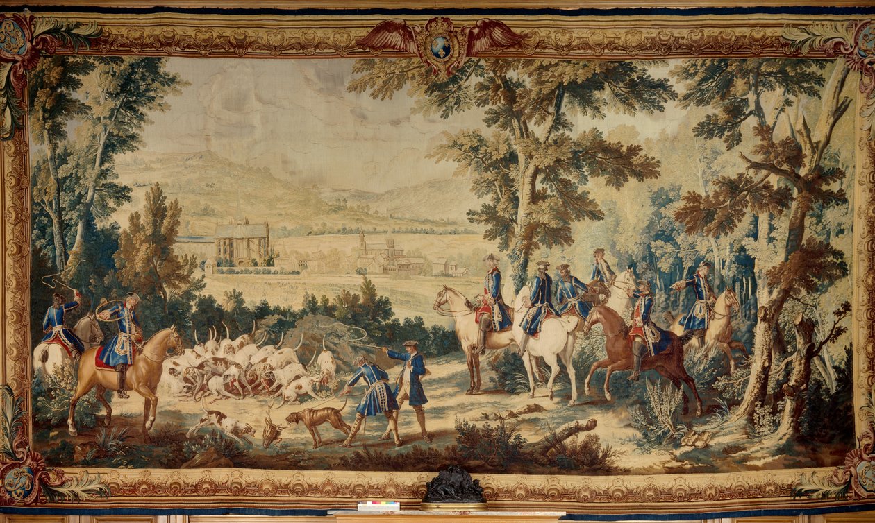 Jakt på Ludvig XV. Gobeläng av Jean Baptiste Oudry (1686 - 1755) av Jean Baptiste Oudry