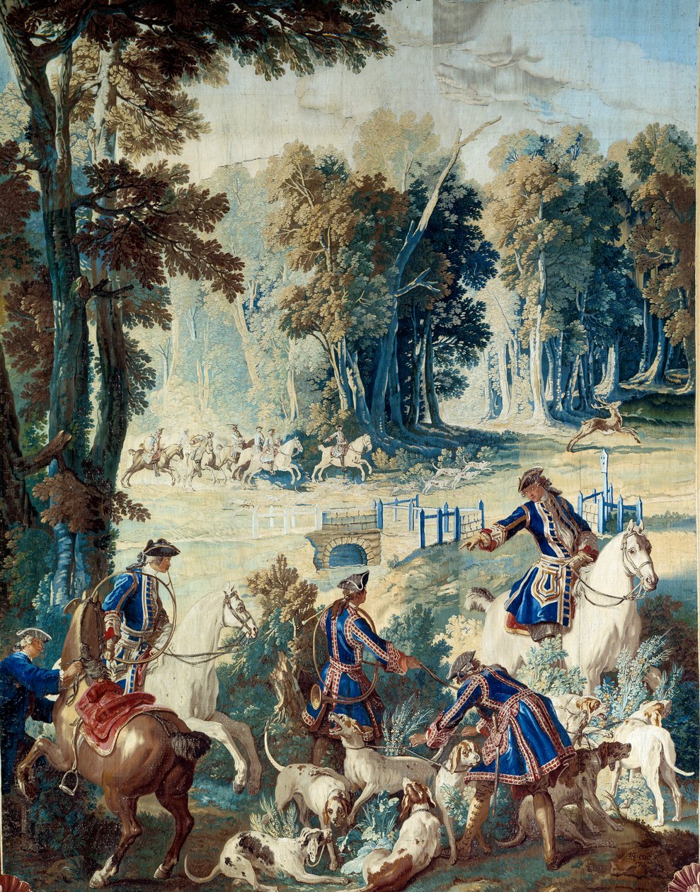 Jakt på Ludvig XV. Gobeläng av Jean Baptiste Oudry (1686 - 1755) av Jean Baptiste Oudry