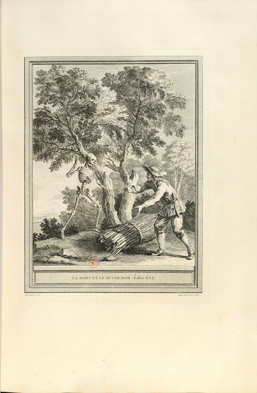 La mort et le bûcheron Döden och vedhuggaren, 1755. av Jean Baptiste Oudry