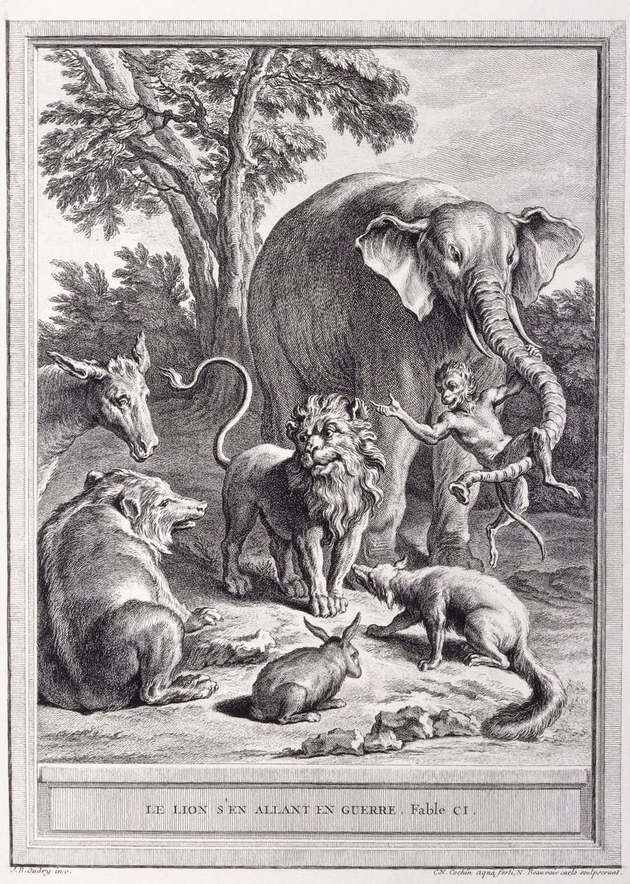 Lejonet som går i krig, ca 1755-1759 av Jean Baptiste Oudry
