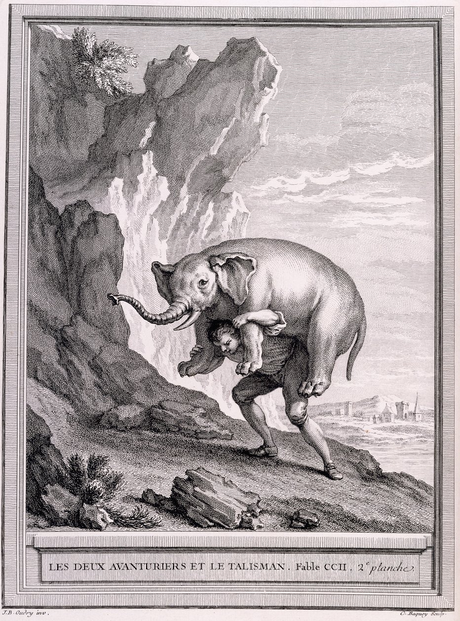 De två äventyrarna och talismanen, ca 1755-1759 av Jean Baptiste Oudry