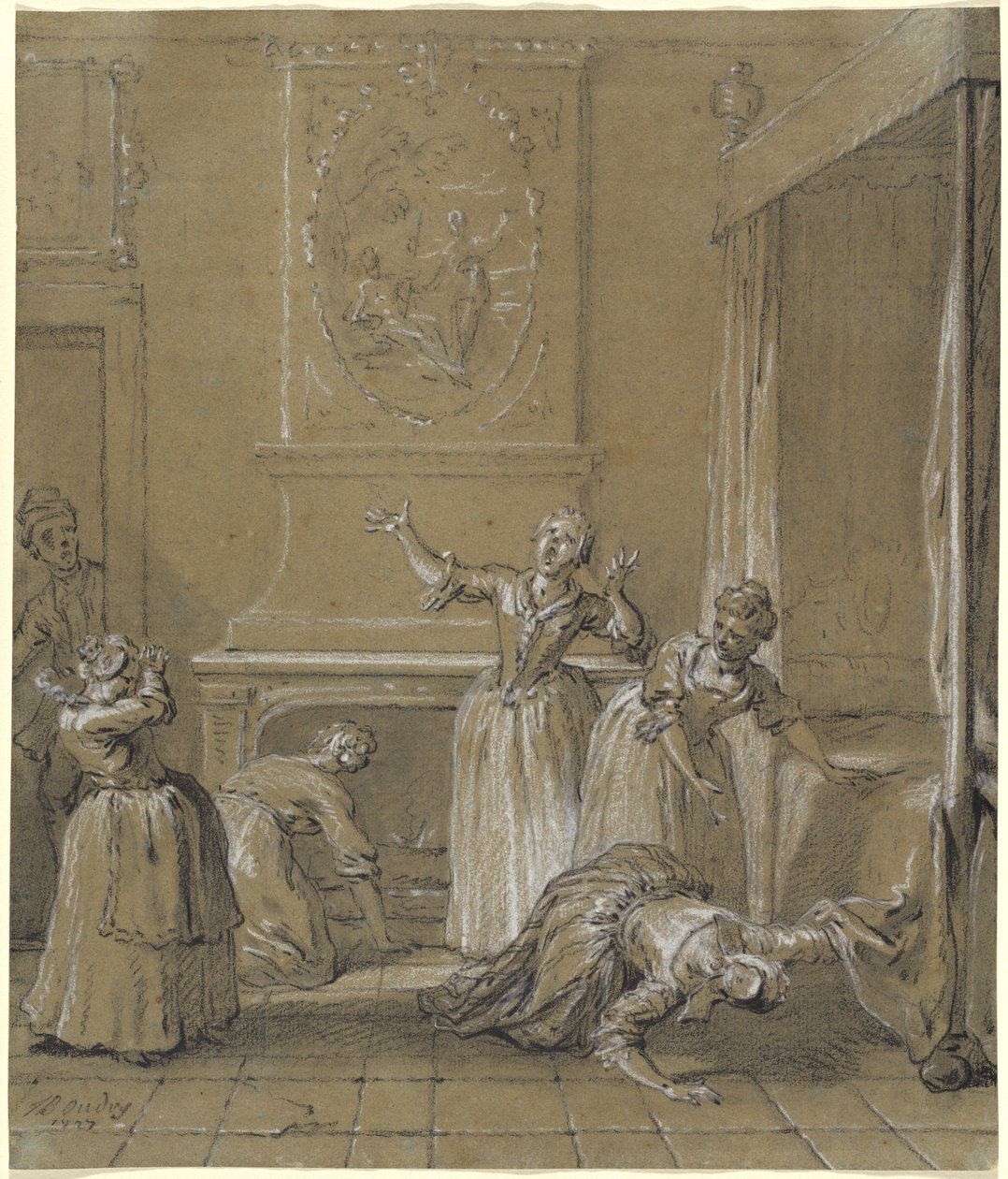 Vi hittar den döda kroppen av värden som vi hade gömt av Jean Baptiste Oudry