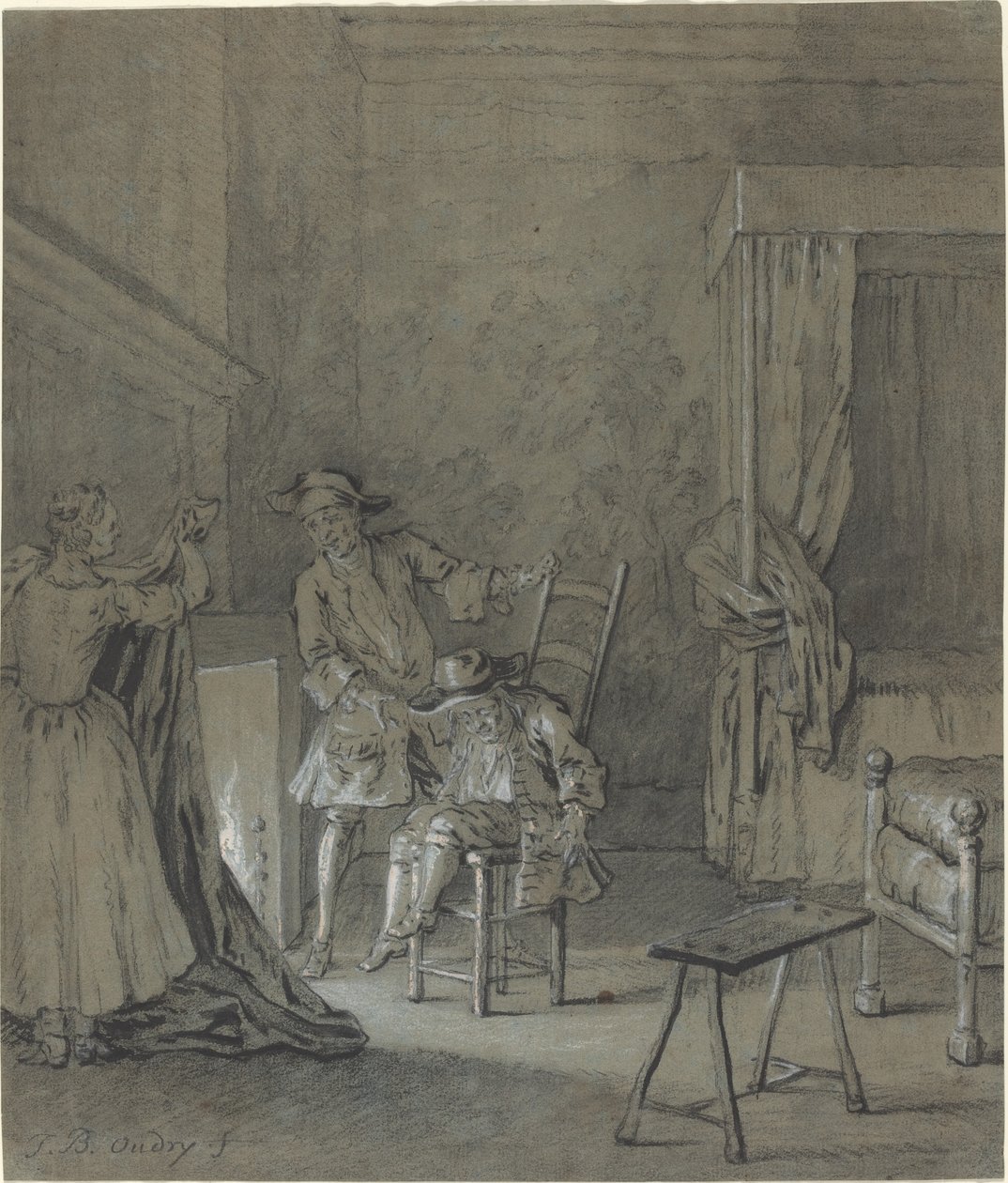 Ragotin berusad av La Rancune av Jean Baptiste Oudry